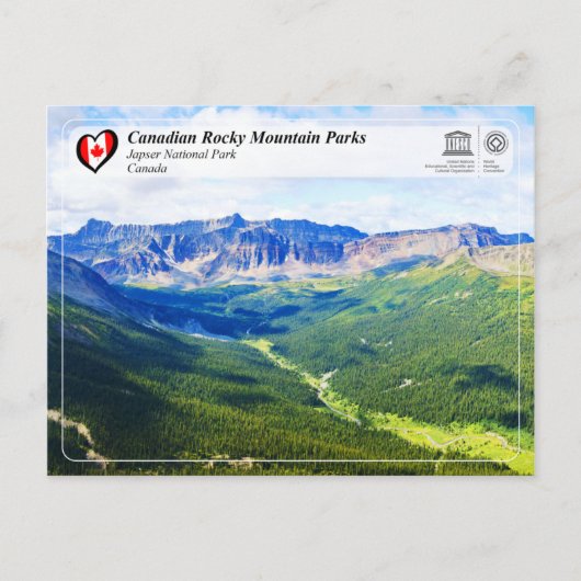 UNESCO WHS - Nationaal Park Jasper Briefkaart (Voorkant)