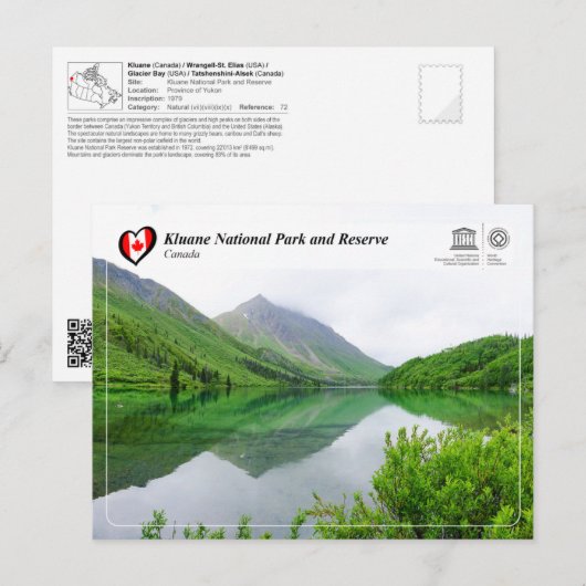 UNESCO WHS - Nationaal park Kluane en reserve Briefkaart (Voorkant / Achterkant)