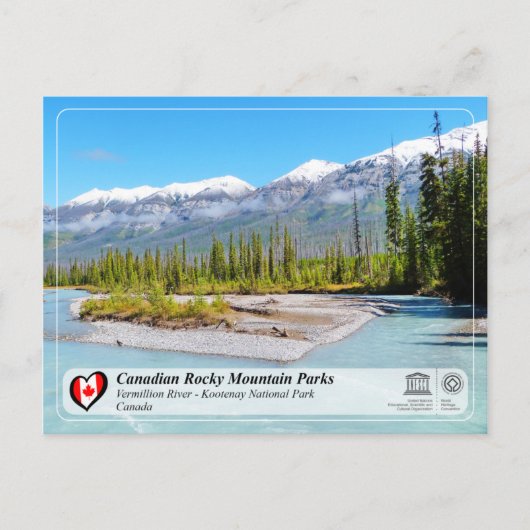 UNESCO WHS - Nationaal Park Kootenay Briefkaart (Voorkant)