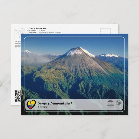 UNESCO WHS - Nationaal Park Sangay Briefkaart (Voorkant / Achterkant)