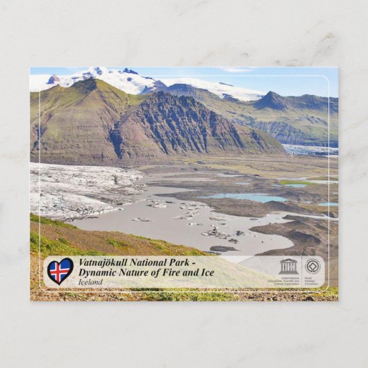 UNESCO WHS - Nationaal Park Vatnajökull Briefkaart (Voorkant)