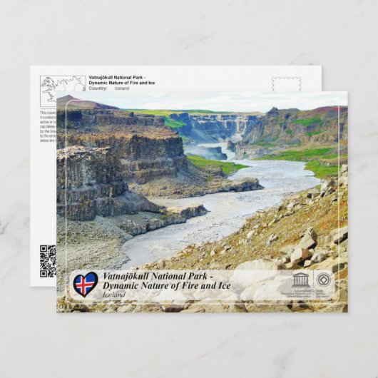 UNESCO WHS - Nationaal Park Vatnajökull Briefkaart (Voorkant / Achterkant)
