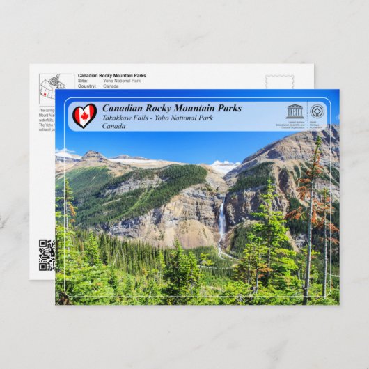 UNESCO WHS - Nationaal Park Yoho Briefkaart (Voorkant / Achterkant)