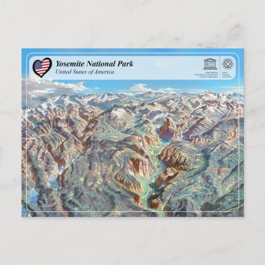 UNESCO WHS - Nationaal park Yosemite - Briefkaart (Voorkant)