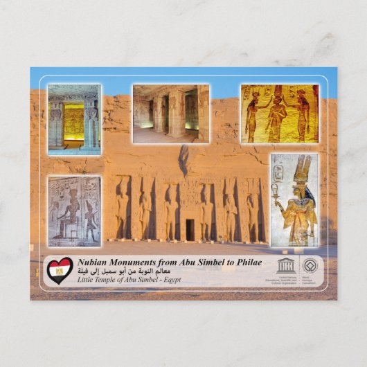 UNESCO WHS - Nubian Monuments - Abu Simbel Briefkaart (Voorkant)