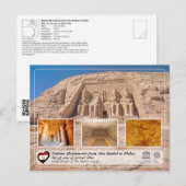 UNESCO WHS - Nubian Monuments - Abu Simbel Briefkaart (Voorkant / Achterkant)