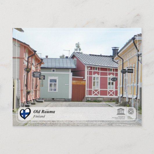 UNESCO WHS - Old Rauma Briefkaart (Voorkant)