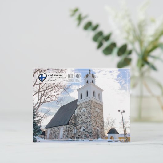 UNESCO WHS - Old Rauma - Heilige Kruiskerk Briefkaart (Staand voorkant)