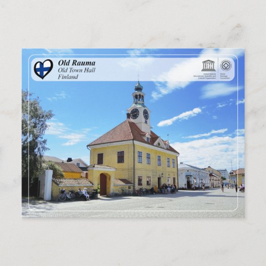 UNESCO WHS - Old Rauma - Old Town Hall Briefkaart (Voorkant)