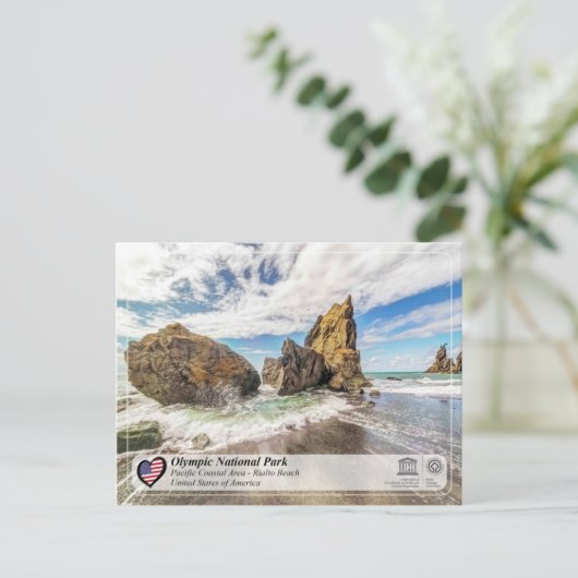 UNESCO WHS - Olympisch Nationaal Park - Rialto Bea Briefkaart (Staand voorkant)