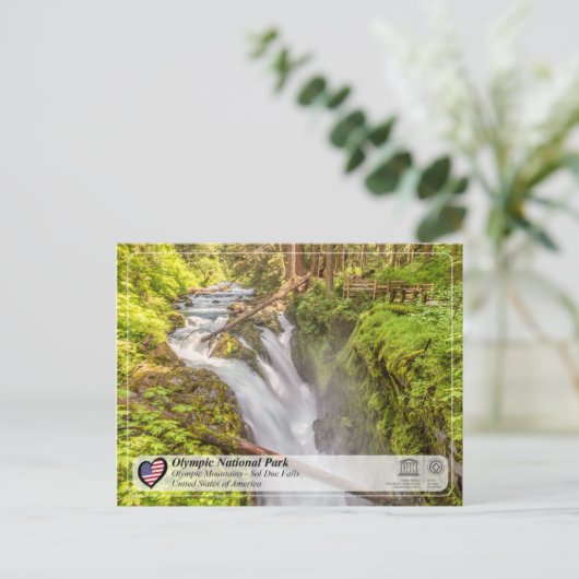 UNESCO WHS - Olympisch Nationaal Park - Sol Duc-He Briefkaart (Staand voorkant)