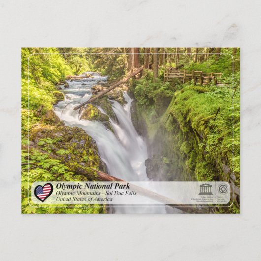 UNESCO WHS - Olympisch Nationaal Park - Sol Duc-He Briefkaart (Voorkant)