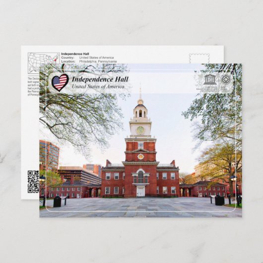 UNESCO WHS - Onafhankelijkheidszaal Briefkaart (Voorkant / Achterkant)