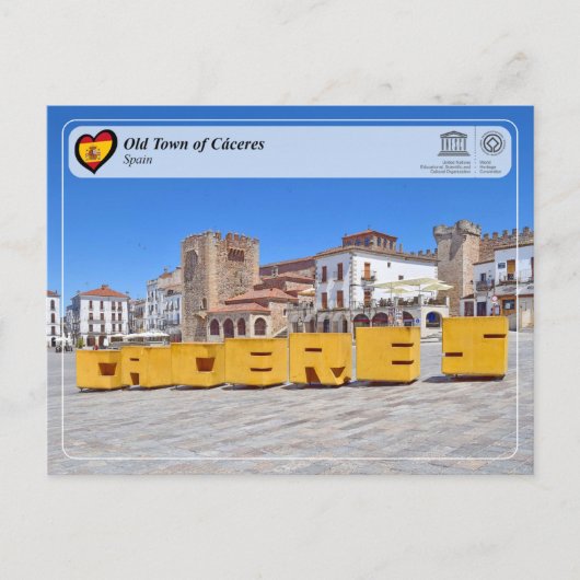 UNESCO WHS - Oude Stad van Cáceres Briefkaart (Voorkant)