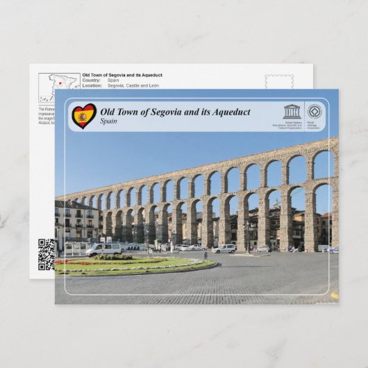 UNESCO WHS - Oude Stad van Segovia en het Aquaduct Briefkaart (Voorkant / Achterkant)