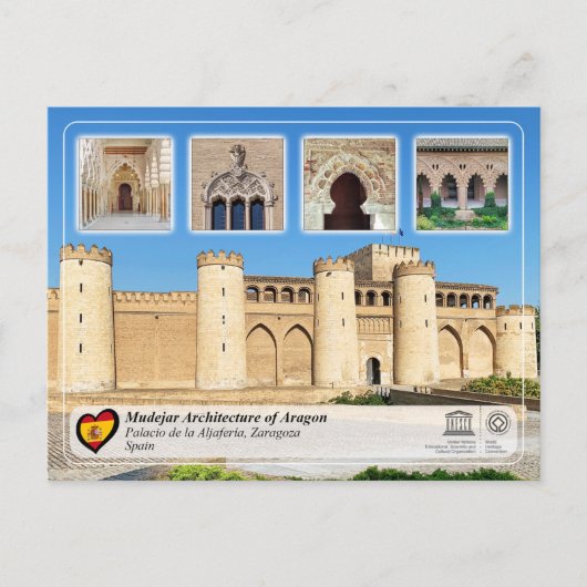UNESCO WHS - Palacio de la Aljafería Briefkaart (Voorkant)