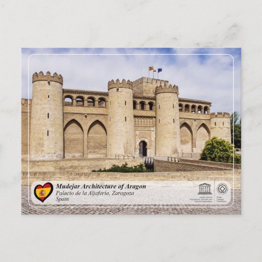 UNESCO WHS - Palacio de la Aljafería Briefkaart (Voorkant)