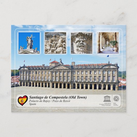 UNESCO WHS - Palacio de Rajoy / Pazo de Raxoi Briefkaart (Voorkant)