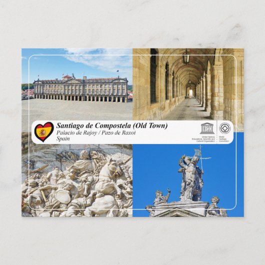 UNESCO WHS - Palacio de Rajoy / Pazo de Raxoi Briefkaart (Voorkant)