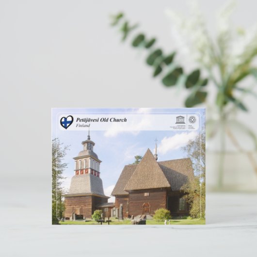 UNESCO WHS - Petäjävesi Old Church Briefkaart (Staand voorkant)