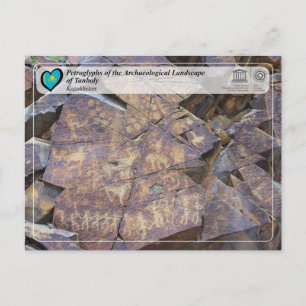 UNESCO WHS - Petroglyphs van Tanbaly Briefkaart
