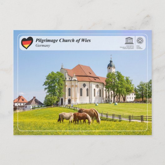 UNESCO WHS - Pilgrimage Church of Wies Briefkaart (Voorkant)