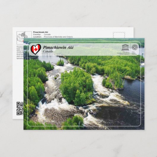 UNESCO WHS - Pimachiowin Aki Briefkaart (Voorkant / Achterkant)