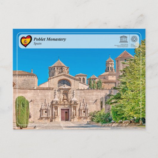 UNESCO WHS - Pobletklooster Briefkaart (Voorkant)