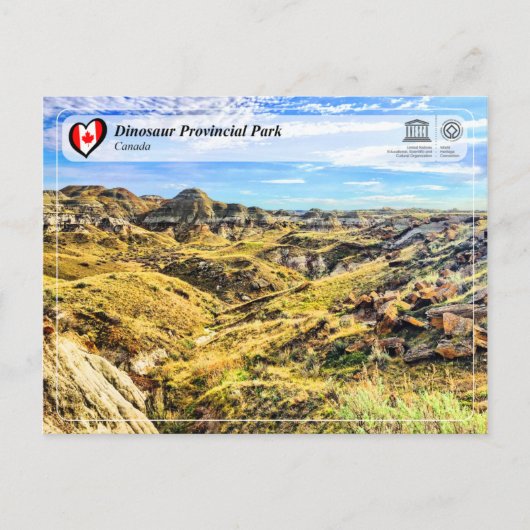 UNESCO WHS - Provinciepark Dinosaur Briefkaart (Voorkant)