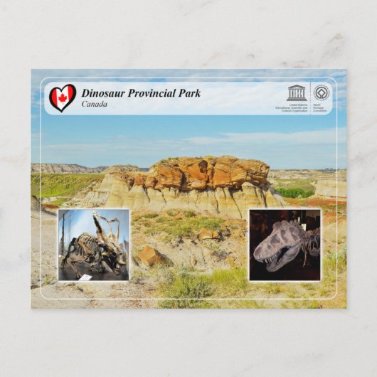 UNESCO WHS - Provinciepark Dinosaur Briefkaart (Voorkant)