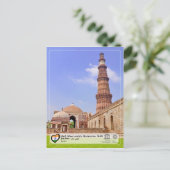 UNESCO WHS - Qutb Minar en zijn monumenten Delhi Briefkaart (Staand voorkant)