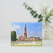 UNESCO WHS - Qutb Minar en zijn monumenten Delhi Briefkaart (Staand voorkant)