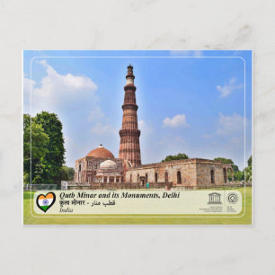 UNESCO WHS - Qutb Minar en zijn monumenten Delhi Briefkaart
