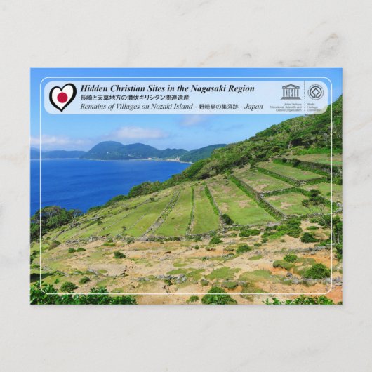 UNESCO WHS - Resten van dorpen op het eiland Nozak Briefkaart (Voorkant)