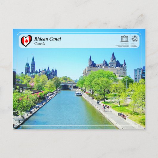 UNESCO WHS - Rideau Canal Briefkaart (Voorkant)