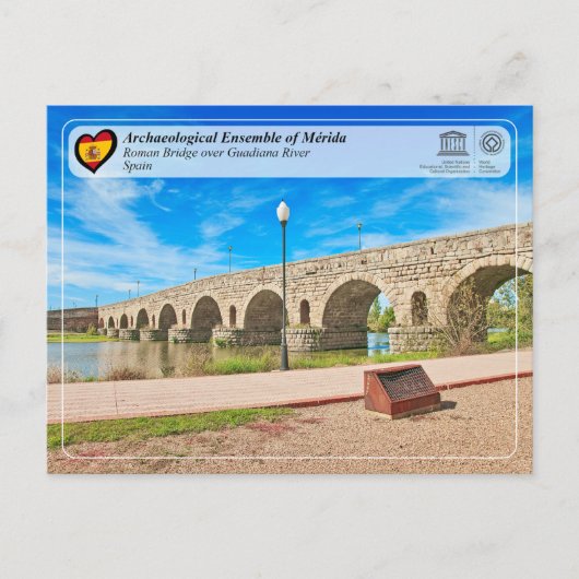 UNESCO WHS - Romeinse brug van Mérida Briefkaart (Voorkant)