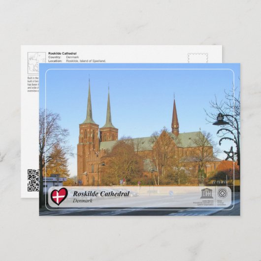 UNESCO WHS - Roskilde Cathedral Briefkaart (Voorkant / Achterkant)