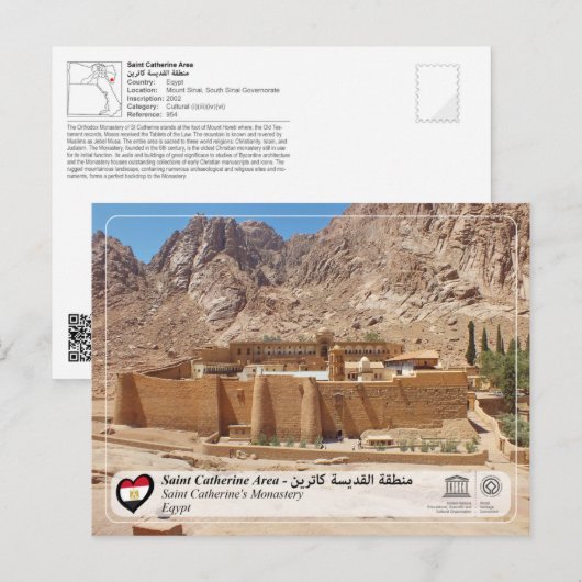 UNESCO WHS - Saint Catherine Area Briefkaart (Voorkant / Achterkant)