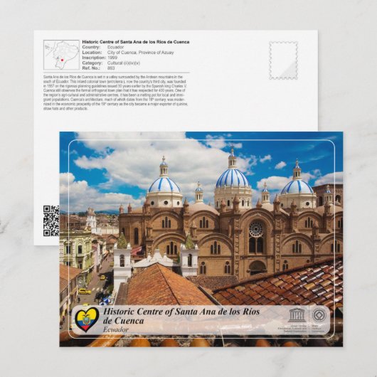 UNESCO WHS - Santa Ana de los Ríos de Cuenca Briefkaart (Voorkant / Achterkant)