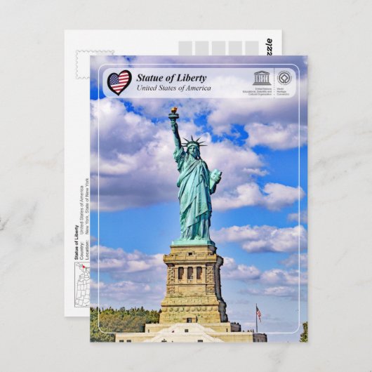 UNESCO WHS - Statue Briefkaart (Voorkant / Achterkant)