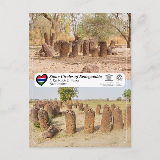UNESCO WHS - Stone Circles of Senegambia Briefkaart (Voorkant)