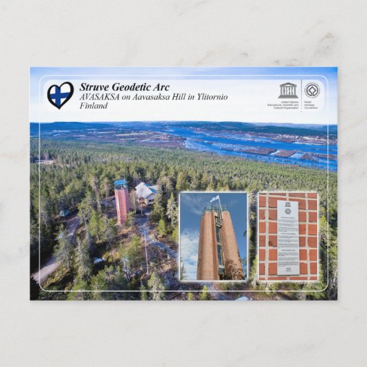 UNESCO WHS Struve Geodetic Arc AVASAKSA Aavasaksa Briefkaart (Voorkant)