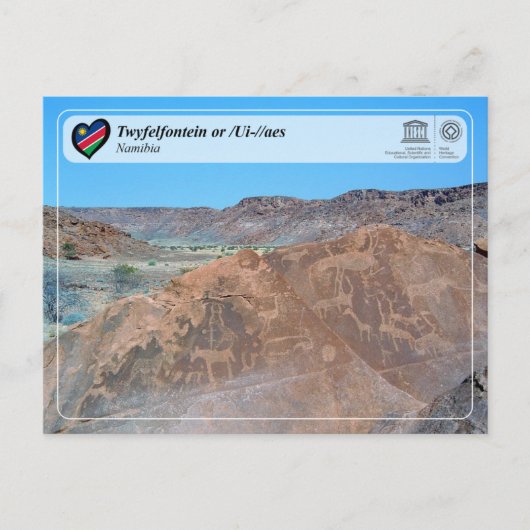 UNESCO WHS - Twyfelfontein Briefkaart (Voorkant)