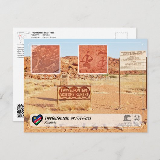 UNESCO WHS - Twyfelfontein Briefkaart (Voorkant / Achterkant)