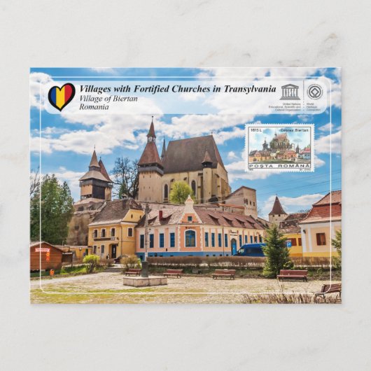 UNESCO WHS - Village of Biertan (Stamp Edition) Po Briefkaart (Voorkant)