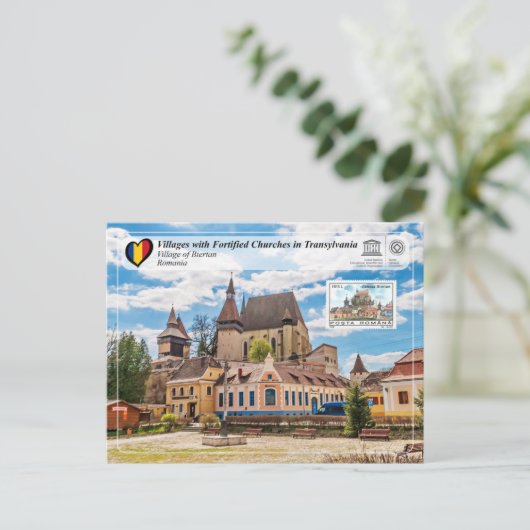 UNESCO WHS - Village of Biertan (Stamp Edition) Po Briefkaart (Staand voorkant)