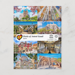 UNESCO WHS - Werken van Antoni Gaudi Briefkaart