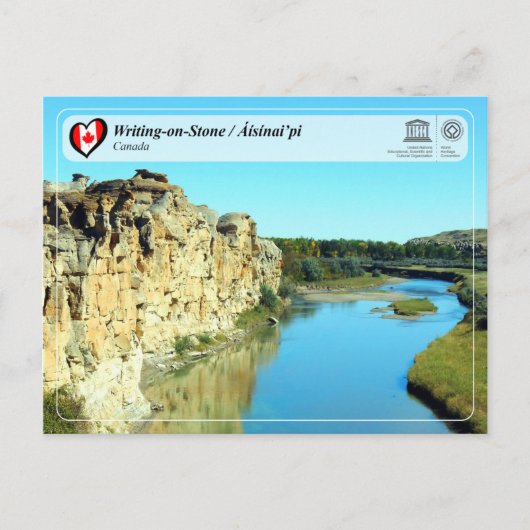UNESCO WHS - Writing-on-Stone / Áísínai'pi Briefkaart (Voorkant)