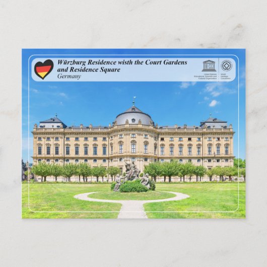 UNESCO WHS - Würzburg Ingezetenschap Briefkaart (Voorkant)