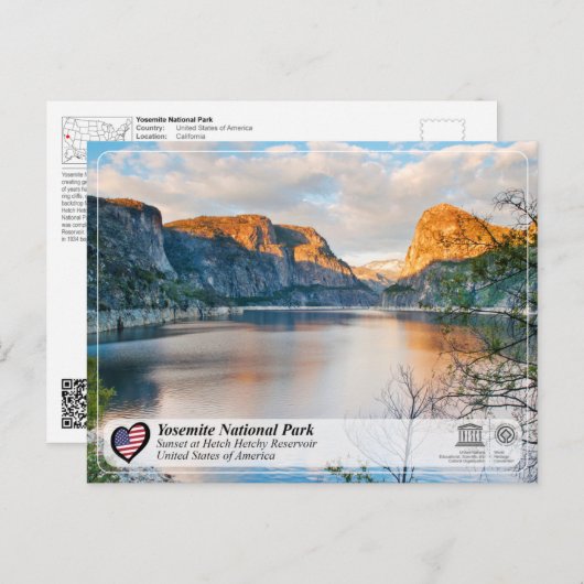 UNESCO WHS - Yosemite - Hetch Hetchy Reservoir Briefkaart (Voorkant / Achterkant)